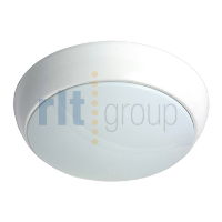 DEFT - Bulkhead 28W Round, White/Opal Emergency