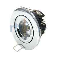 LENALED - 10W LED Downlight Chrome Tiltable Bezel, Colour 4000K