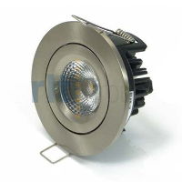 LENALED - 10W LED Downlight Brushed Nickel,  Tiltable Bezel 3000K