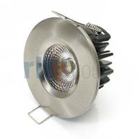 LENALED - 10W LED Downlight Brushed Nickel, Fixed Bezel, Colour 4000K