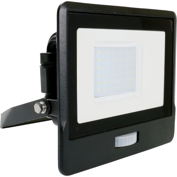 DENTAR 30W LED Floodlight IP65 Aluminium with PIR