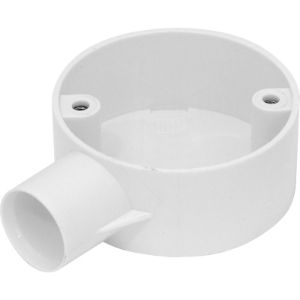 1-way 20mm conduit terminal box white plastic no lid