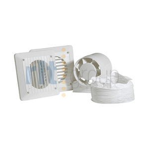 In-line standard fan shower kit with timer